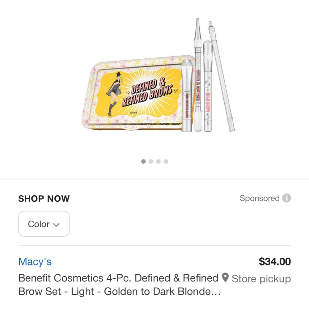 Benefit defund &refined brows